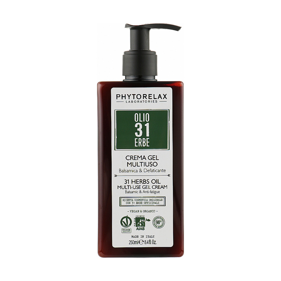 Заспокійливий крем-гель для тіла Phytorelax Laboratories 31 Herbs Oil Multi-Use Gel Cream, 250 мл
